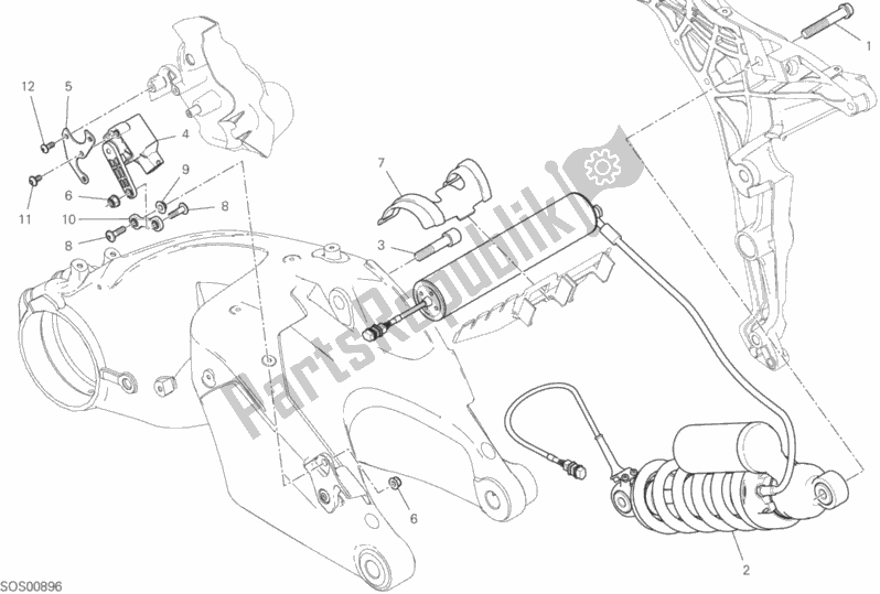Toutes les pièces pour le Amortisseur Arrière du Ducati Multistrada 1260 S ABS 2018